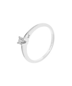 Solitario Oro Bianco Diamanti Comete Gioielli Collezione Stella