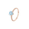 Anello Oro Rosa Diamanti Topazio Comete Gioielli Collezione Fantasia Di Topazio