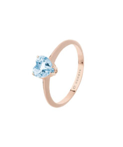 Anello Oro Rosa Diamanti Topazio Comete Gioielli Collezione Fantasia Di Topazio