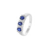 Anello Oro Bianco Diamanti Zaffiri Comete Gioielli Collezione Duchessa
