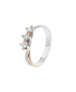 Trilogy Oro Bianco Diamanti Comete Gioielli Collezione Double