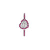 Anello Oro Bianco Diamanti Rubini Comete Gioielli Collezione Love In Love