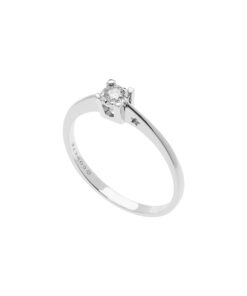 Solitario Oro Bianco Diamanti Comete Gioielli Collezione Stella