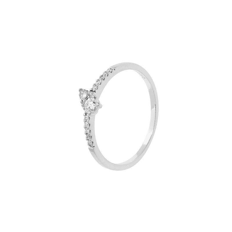 Anello Oro Bianco Diamanti Comete Gioielli Collezione Gocce Di Stella