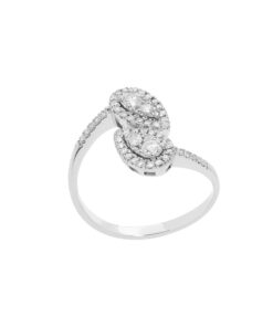 Anello Oro Bianco Diamanti Comete Gioielli Collezione Gocce Di Stella