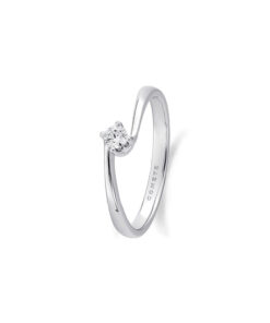 Anello Oro Bianco Diamanti Comete Gioielli Collezione Stella