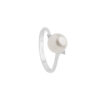 Anello Oro Bianco Diamanti Perla Comete Gioielli Collezione Fantasia Di Perle