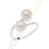 Anello Oro Bianco Perla Comete Gioielli Collezione Fantasia Di Perle