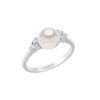 Anello Oro Bianco Perla Comete Gioielli Collezione Fantasia Di Perle