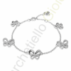 Bracciale Argento Bianco Zirconi Comete Gioielli Collezione Farfalle
