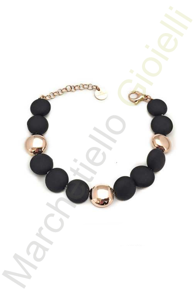 Bracciale Argento Rosa Rubberi Marcello Pane