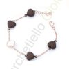 Bracciale Argento Rosa Rubber Marcello Pane