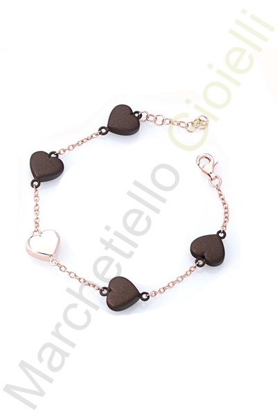 Bracciale Argento Rosa Rubber Marcello Pane