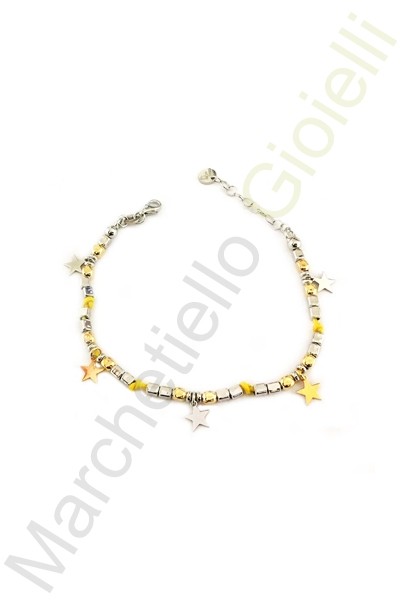 Bracciale Argento Bianco Giallo Marcello Pane