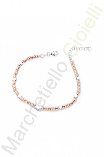 Bracciale Argento Bianco Rosa Marcello Pane