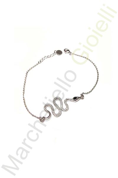 Bracciale Argento Bianco Zirconi Marcello Pane