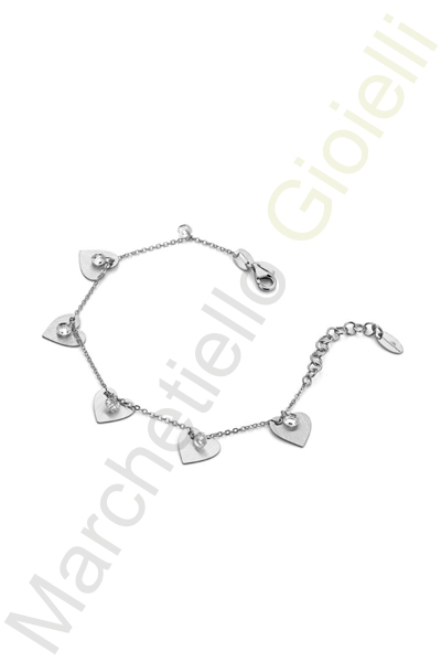Bracciale Argento Bianco Zirconi Marcello Pane