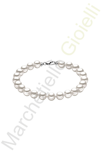 Bracciale Oro Bianco Perle Comete Gioielli Collezione Classic