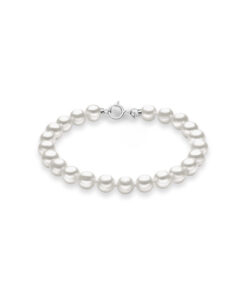 Bracciale Oro Bianco Perle Comete Gioielli Collezione Classic