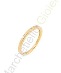 Anello Oro Giallo Diamanti Pontevecchio Collezione Giotto