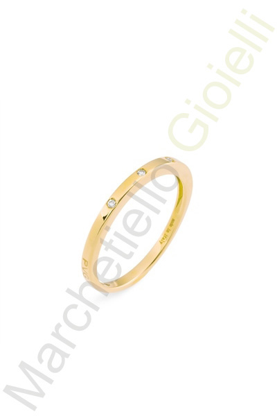 Anello Oro Giallo Diamanti Pontevecchio Collezione Giotto