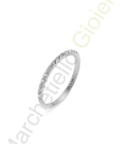 Anello Oro Bianco Diamanti Pontevecchio Collezione Giotto