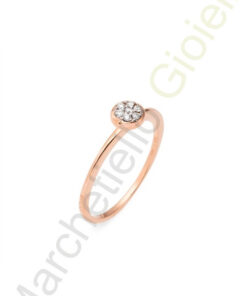 Anello Oro Rosa Diamanti Pontevecchio Collezione Giotto