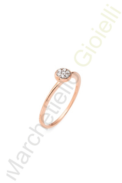 Anello Oro Rosa Diamanti Pontevecchio Collezione Giotto