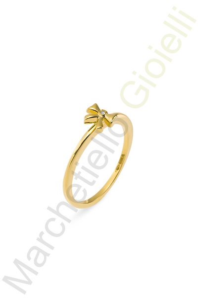 Anello Oro Giallo Diamanti Pontevecchio Collezione Giotto