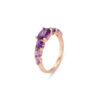 Anello Oro Rosa Diamanti Ametista Pontevecchio Collezione Iris