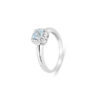 Anello Oro Bianco Diamanti Topazio Pontevecchio Collezione Iris