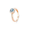 Anello Oro Rosa Diamanti Topazio Pontevecchio Collezione Iris