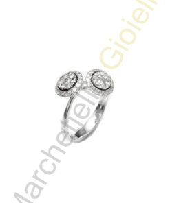 Anello Oro Bianco Diamanti Pontevecchio Collezione Artemide
