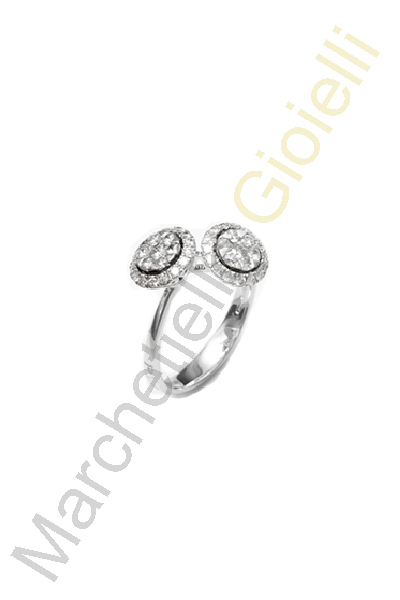 Anello Oro Bianco Diamanti Pontevecchio Collezione Artemide