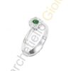 Anello Oro Bianco Diamanti Smeraldo Pontevecchio Collezione Artemide