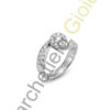 Anello Oro Bianco Diamanti Pontevecchio Collezione Artemide