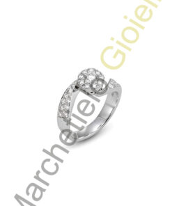 Anello Oro Bianco Diamanti Pontevecchio Collezione Artemide
