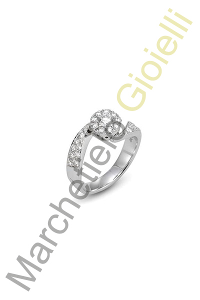 Anello Oro Bianco Diamanti Pontevecchio Collezione Artemide
