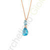 Collana Oro Rosa Diamanti Topazio Pontevecchio Gioielli Collezione Iris