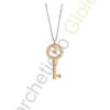 Collana Oro Bianco Rosa Diamanti Pontevecchio Gioielli Collezione Vega