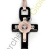 Croce Oro Rosa Ceramica Diamanti Barakà