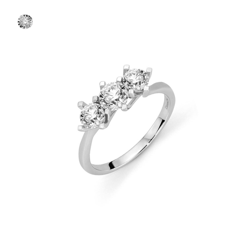 Trilogy Oro Bianco Diamanti Donna Oro Collezione Eterna