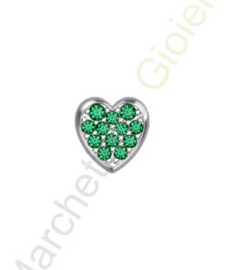 Charm Oro Bianco Smeraldi Elements Collezione Battiti