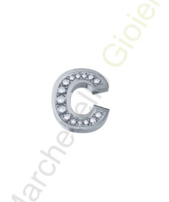Charm Oro Bianco Diamanti Elements Collezione Messaggi