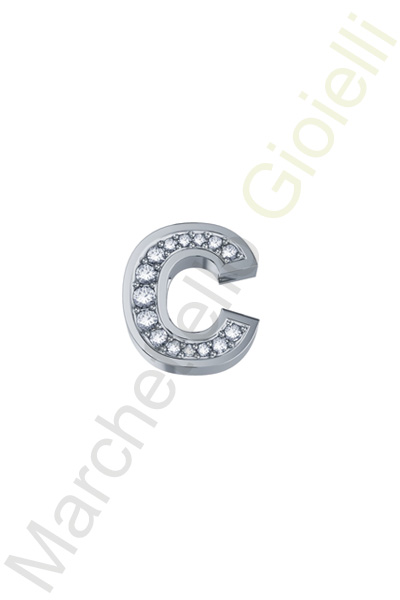 Charm Oro Bianco Diamanti Elements Collezione Messaggi