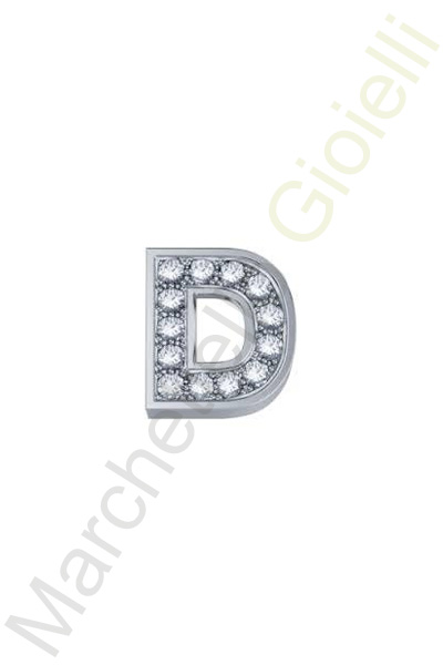 Charm Oro Bianco Diamanti Elements Collezione Messaggi