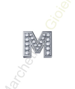Charm Oro Bianco Diamanti Elements Collezione Messaggi