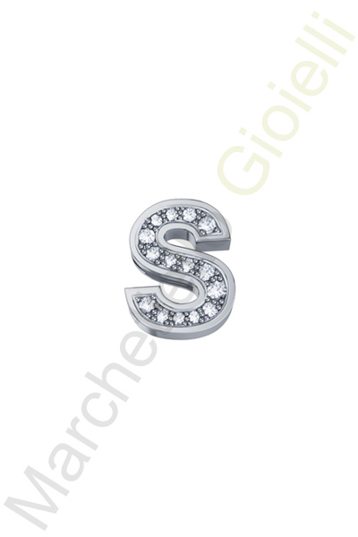 Charm Oro Bianco Diamanti Elements Collezione Messaggi