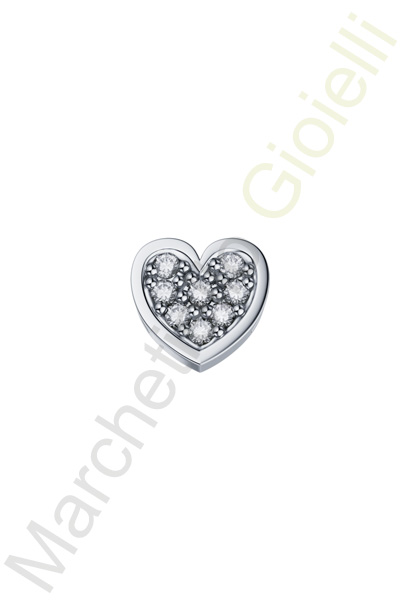 Charm Oro Bianco Diamanti Elements Collezione Battiti