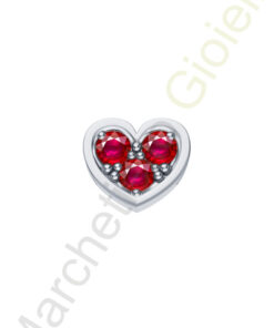 Charm Oro Bianco Rubini Elements Collezione Battiti